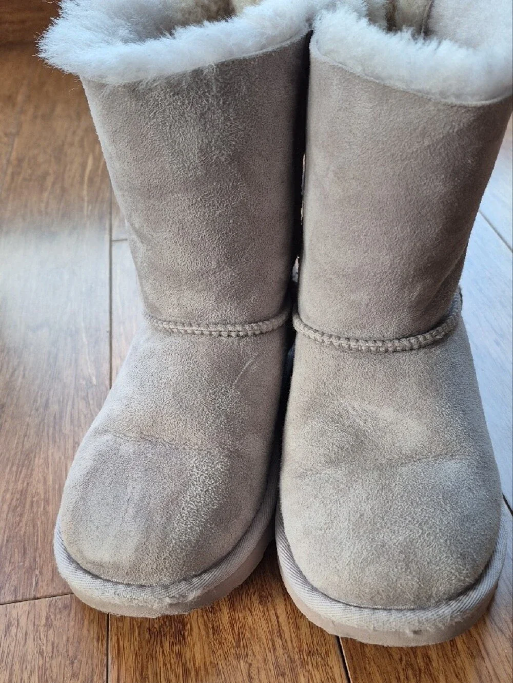 Ugg Kids Suede Shearling Boots - Pale Smoke